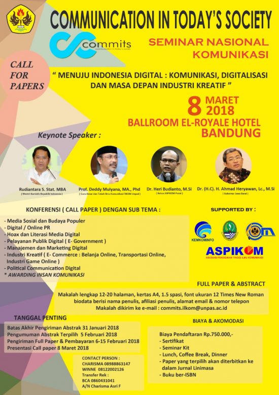 Communication in Today's Society Seminar  Departemen Ilmu 